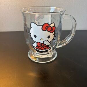 Glass hello kitty mug